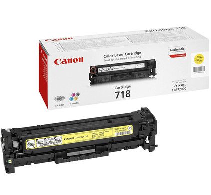 Canon 718 (2659B002/2659B014) originaaltooner kollane
