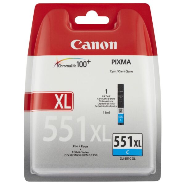Canon CLI-551XL originaaltindikassett tsüaan