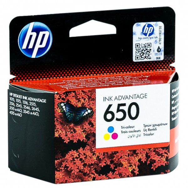 HP No.650 (CZ102AE) originaaltindikassett värviline