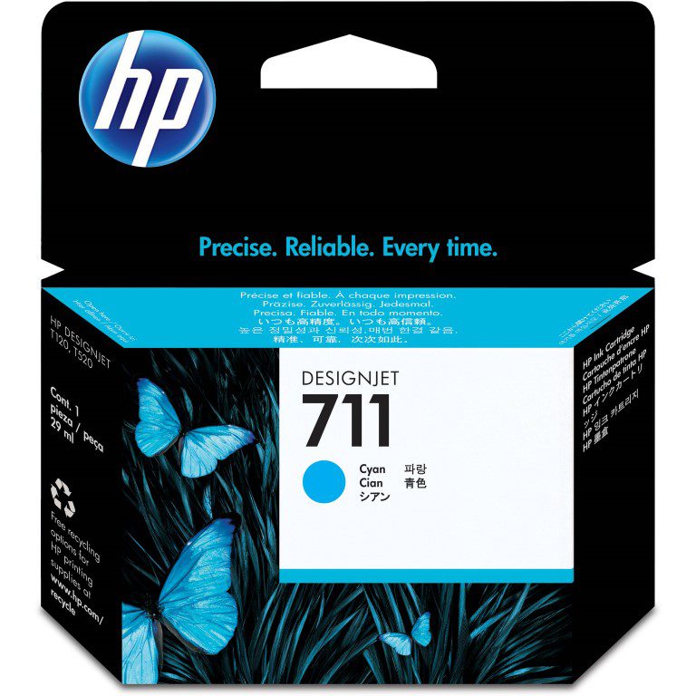 HP No.711 (CZ130A) originaaltindikassett tsüaan