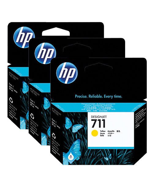 HP No.711 (CZ136A) originaaltindikassett kollane
