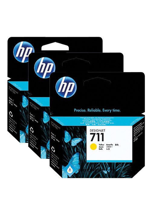 HP No.711 (CZ136A) originaaltindikassett kollane