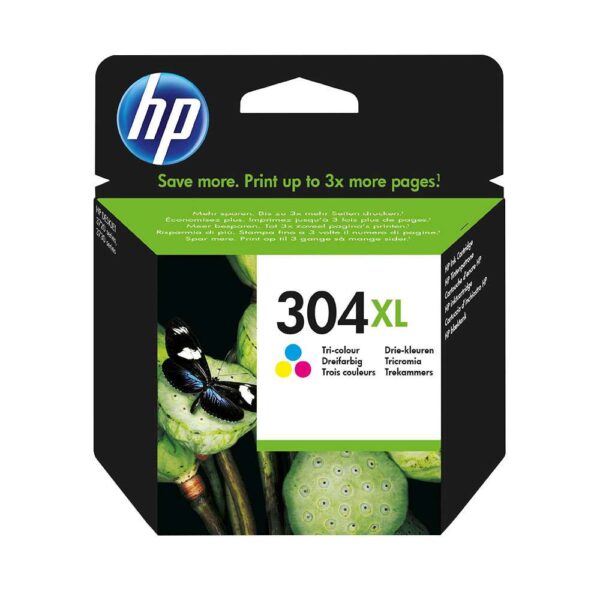 HP No.304XL (N9K07AE) originaaltindikassett värviline