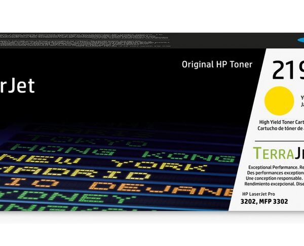 HP No.219X (W2192X) originaaltooner kollane