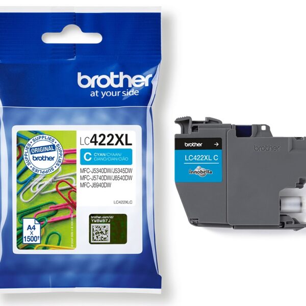 Brother LC422XL originaaltindikassett tsüaan