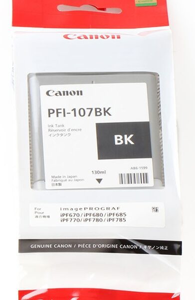 Canon PFI-107K (6705B001) originaaltindikassett must