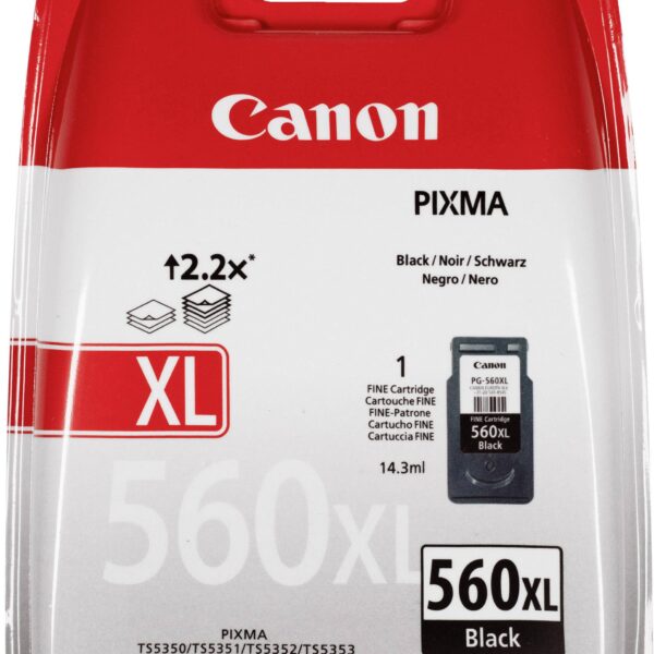 Canon PG-560XL (3712C001) originaaltindikassett must