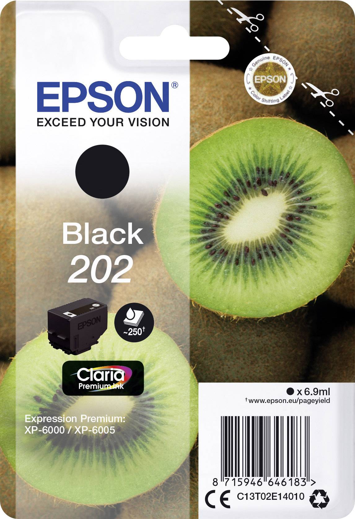 Epson 202XL (C13T02E14010) originaaltindikassett must