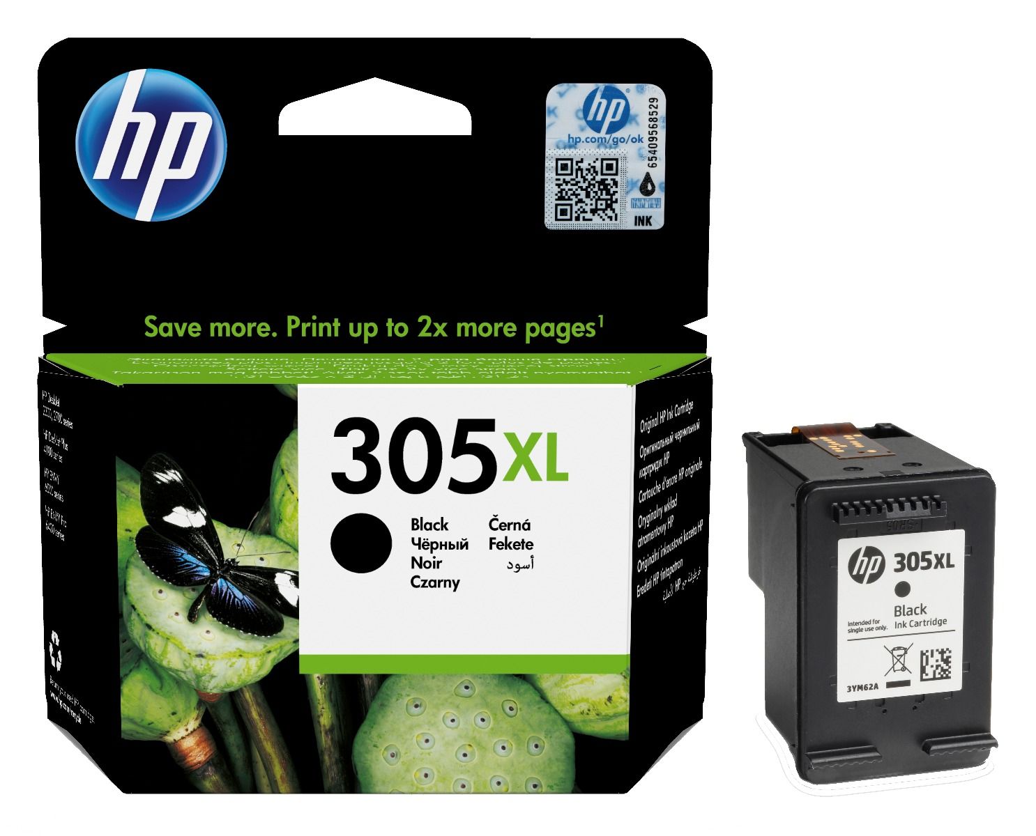 HP No.305XL (3YM62AE) originaaltindikassett must