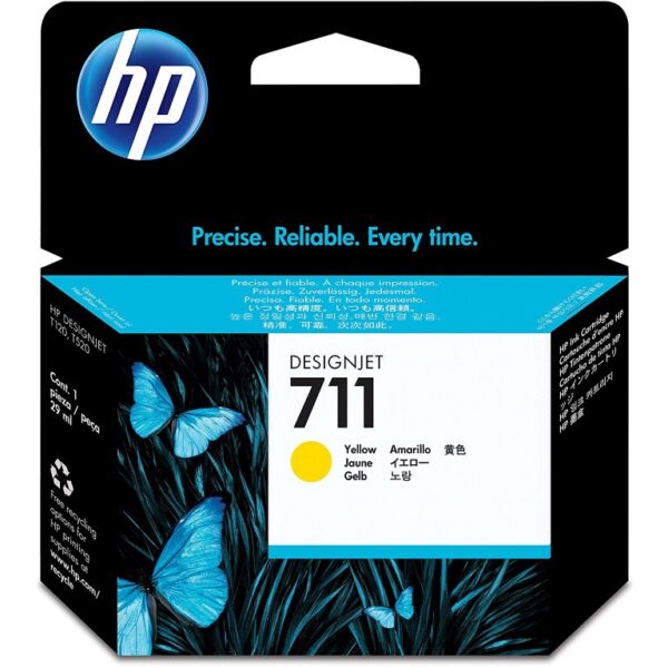 HP No.711 (CZ132A) originaaltindikassett kollane