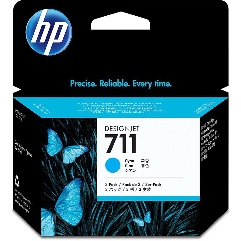 HP No.711 (CZ134A) originaaltindikassett tsüaan