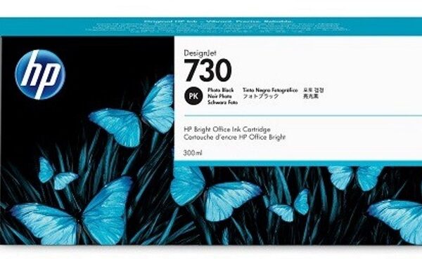 HP No.730 (P2V73A) originaaltindikassett fotomust