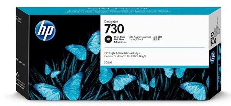 HP No.730 (P2V73A) originaaltindikassett fotomust
