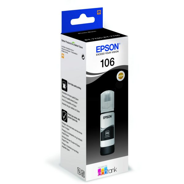 Epson Ink Epson 106 (C13T00R140) originaaltindikassett fotomust
