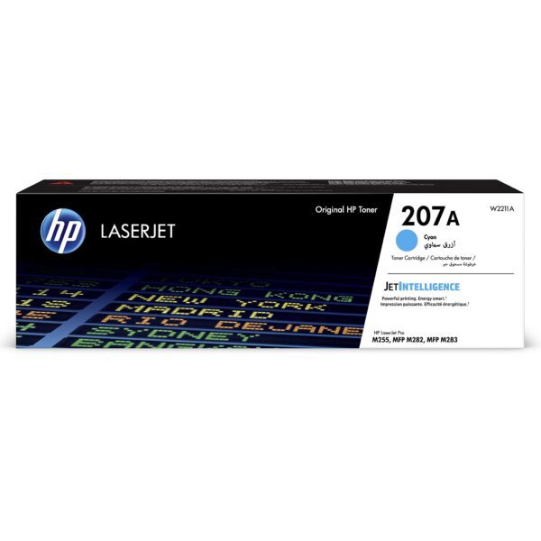 HP No.207A (W2211A) originaaltooner tsüaan