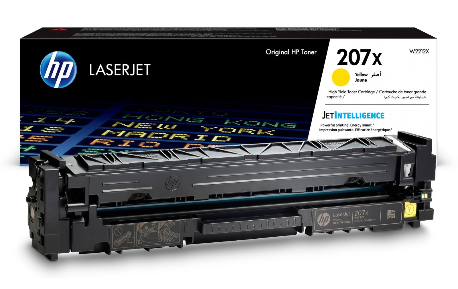 HP No.207X (W2212X) originaaltooner kollane